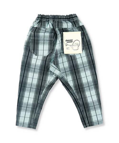 BRANSHES（ブランシェス）の「【23SS】ガーデナーテーパードパンツ/チェック柄（チノパンツ・キッズ・アイボリー/サックスブルー/ライトグリーン・90/130/100/120/160/140/110/150）」の10枚目の写真