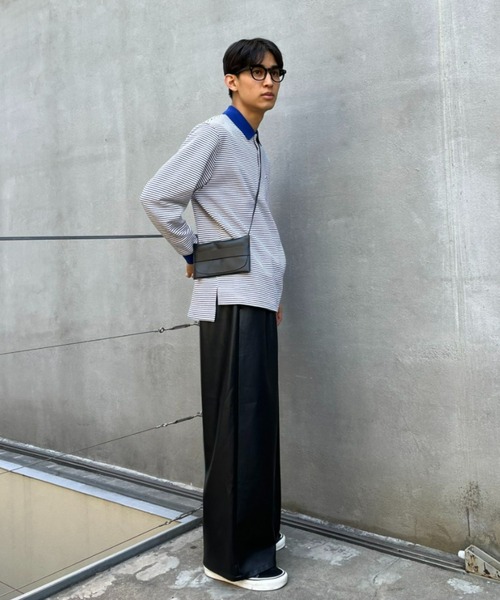 CIAOPANIC（チャオパニック）の「フェイクレザーワイドパンツ（その他パンツ・メンズ・ブラック・FREE）」の3枚目の写真