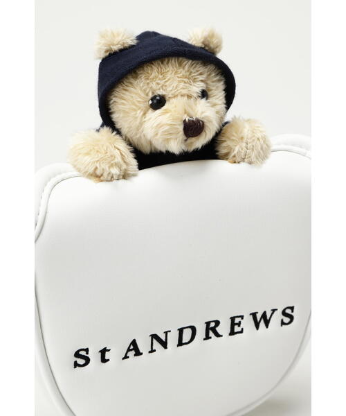 St.Andrews - 未使用　タグ付き　St ANDREWS パター用マレット用ヘッドカバー　クマ付 St.Andrews - 未使用 タグ付き St ANDREWS パター用マレット用