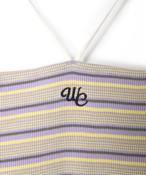 w closet（ダブルクローゼット）の「【カップ付き】マルチボーダー刺繍キャミソール（キャミソール・レディース・グリーン系その他/イエロー系その他・FREE）」の11枚目の写真