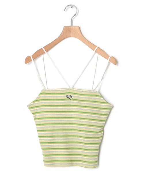 w closet（ダブルクローゼット）の「【カップ付き】マルチボーダー刺繍キャミソール（キャミソール・レディース・グリーン系その他/イエロー系その他・FREE）」の17枚目の写真