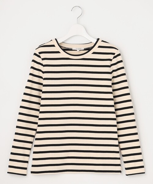 23区（ニジュウサンク）の「【SLOW/洗える】ミドルフライスジャージー ロングTシャツ（Tシャツ/カットソー・レディース・ホワイト系/ブラック系/ブラック系1/ダークブラウン系1・40/38）」の10枚目の写真