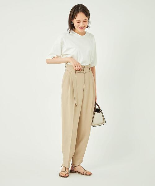【スミレ】GREEN LABEL RELAXING ベージュパンツスーツ ユナイテッドアローズ グリーンレーベル リラクシングの