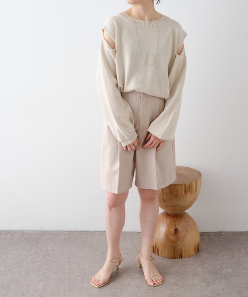 Omekashi(オメカシ)の「TRハーフパンツ(その他パンツ・レディース・ブラック/ベージュ・FREE)」の11枚目の写真