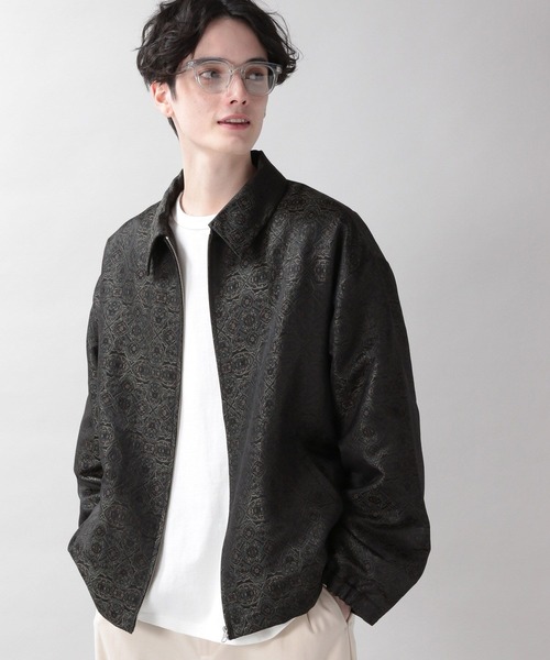 RAGEBLUE（レイジブルー）の「柄ジャガード/ジップバルーンブルゾン（ブルゾン・メンズ・ブラック系その他/ブラウン系その他・MEDIUM/LARGE）」の7枚目の写真