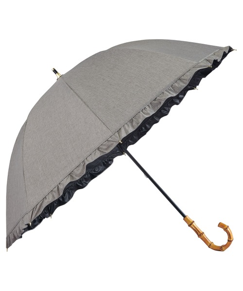 UVO（ウーボ）の「★完全遮光100% 最強の日傘「UVO（ウーボ）」8本骨 長傘 フリル Wpc.（長傘・レディース・ベージュ/ブラック/オフホワイト/ブルーグレー/ラベンダー・FREE）」の7枚目の写真