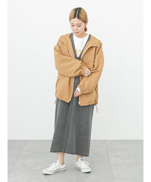 Samansa Mos2 blue(サマンサモスモスブルー)の「【ECO DENIM】Vネックジャンスカ(ワンピース・レディース・グレー/ブルー/ネイビー・フリ-)」の18枚目の写真