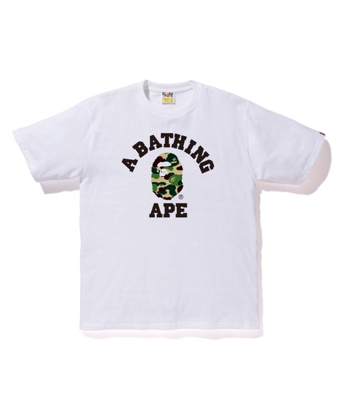 A BATHING APE(アベイシングエイプ)の「ABC CAMO COLLEGE TEE M(Tシャツ/カットソー・メンズ・ブラック×ピンク/ブラック×ブルー/ホワイト×グリーン/ホワイト×ブルー/ホワイト×ピンク/ブラック×グリーン・LARGE/MEDIUM/X-LARGE/SMALL/XX-LARGE/XXX-LARGE)」の2枚目の写真