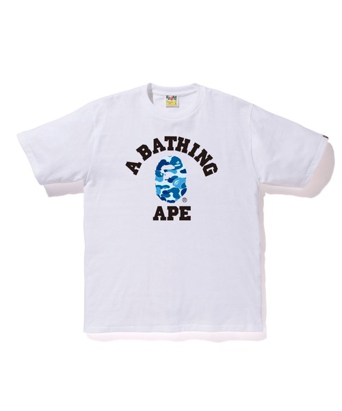 A BATHING APE(アベイシングエイプ)の「ABC CAMO COLLEGE TEE M(Tシャツ/カットソー・メンズ・ブラック×ピンク/ブラック×ブルー/ホワイト×グリーン/ホワイト×ブルー/ホワイト×ピンク/ブラック×グリーン・LARGE/MEDIUM/X-LARGE/SMALL/XX-LARGE/XXX-LARGE)」の3枚目の写真