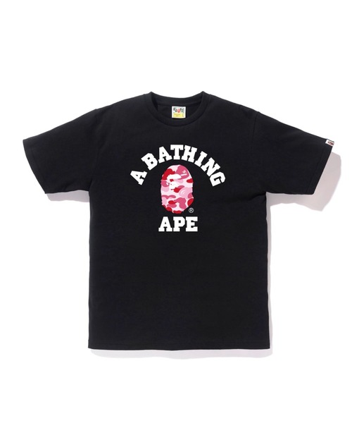 A BATHING APE(アベイシングエイプ)の「ABC CAMO COLLEGE TEE M(Tシャツ/カットソー・メンズ・ブラック×ピンク/ブラック×ブルー/ホワイト×グリーン/ホワイト×ブルー/ホワイト×ピンク/ブラック×グリーン・LARGE/MEDIUM/X-LARGE/SMALL/XX-LARGE/XXX-LARGE)」の6枚目の写真