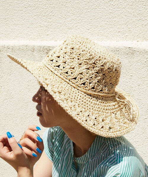 FREAK'S STORE（フリークスストア）の「【限定展開】ペーパーリボンハット（ハット・レディース・ベージュ/ブラウン/ナチュラル・ONE SIZE）」の7枚目の写真