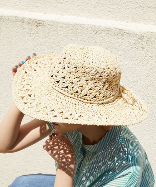 FREAK'S STORE（フリークスストア）の「【限定展開】ペーパーリボンハット（ハット・レディース・ベージュ/ブラウン/ナチュラル・ONE SIZE）」の9枚目の写真