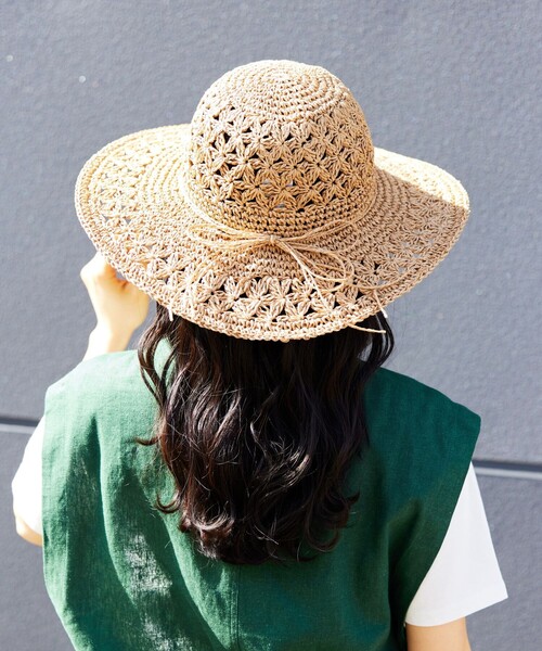 FREAK'S STORE（フリークスストア）の「【限定展開】ペーパーリボンハット（ハット・レディース・ベージュ/ブラウン/ナチュラル・ONE SIZE）」の4枚目の写真