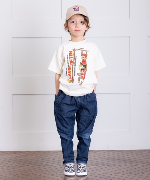 Life Support Products（ライフサポートプロダクツ）の「プリント半袖Tシャツ(80～150cm)（Tシャツ/カットソー・キッズ・チャコール/オレンジ/ライトブルー/ブラック/エメラルド/ライトピンク/杢グレー/ブルー/オフホワイト/ライトブラウン・80/90/95/100/110/120/130/140/150）」の11枚目の写真