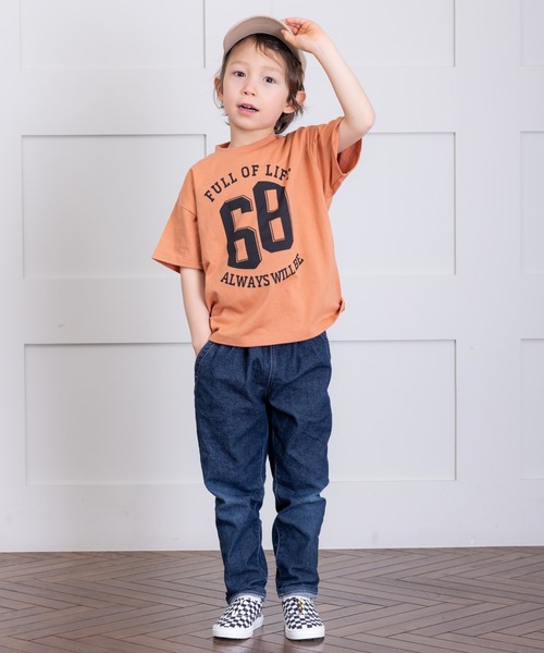 Life Support Products（ライフサポートプロダクツ）の「プリント半袖Tシャツ(80～150cm)（Tシャツ/カットソー・キッズ・チャコール/オレンジ/ライトブルー/ブラック/エメラルド/ライトピンク/杢グレー/ブルー/オフホワイト/ライトブラウン・80/90/95/100/110/120/130/140/150）」の20枚目の写真