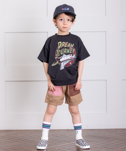 Life Support Products（ライフサポートプロダクツ）の「プリント半袖Tシャツ(80～150cm)（Tシャツ/カットソー・キッズ・チャコール/オレンジ/ライトブルー/ブラック/エメラルド/ライトピンク/杢グレー/ブルー/オフホワイト/ライトブラウン・80/90/95/100/110/120/130/140/150）」の12枚目の写真