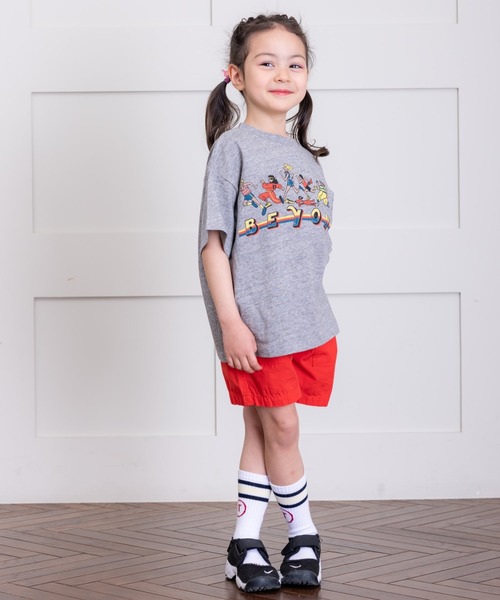 Life Support Products（ライフサポートプロダクツ）の「プリント半袖Tシャツ(80～150cm)（Tシャツ/カットソー・キッズ・チャコール/オレンジ/ライトブルー/ブラック/エメラルド/ライトピンク/杢グレー/ブルー/オフホワイト/ライトブラウン・80/90/95/100/110/120/130/140/150）」の13枚目の写真