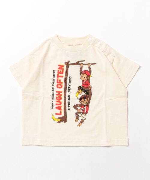 Life Support Products（ライフサポートプロダクツ）の「プリント半袖Tシャツ(80～150cm)（Tシャツ/カットソー・キッズ・チャコール/オレンジ/ライトブルー/ブラック/エメラルド/ライトピンク/杢グレー/ブルー/オフホワイト/ライトブラウン・80/90/95/100/110/120/130/140/150）」の21枚目の写真