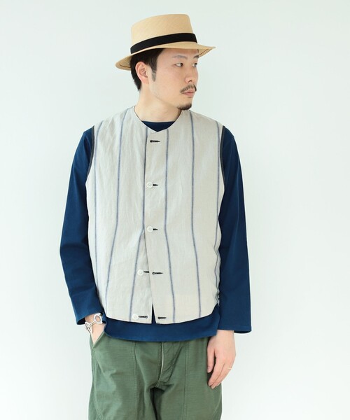 HAVERSACK(ハバーザック)の「HAVERSACK × fennica / 別注 リバーシブルワークベスト(ベスト・メンズ・グリーン系その他5/その他・MEDIUM)」の2枚目の写真