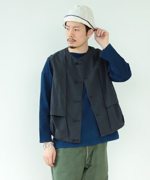 HAVERSACK(ハバーザック)の「HAVERSACK × fennica / 別注 リバーシブルワークベスト(ベスト・メンズ・グリーン系その他5/その他・MEDIUM)」の10枚目の写真