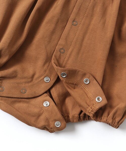 Ampersand（アンパサンド）の「【premier】つけ衿スタイSET前あきバルーンロンパス（ロンパース・キッズ・ブラウン/ピンク/アイボリー・60/70/80）」の5枚目の写真