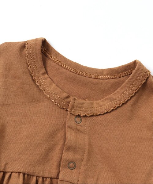 Ampersand（アンパサンド）の「【premier】つけ衿スタイSET前あきバルーンロンパス（ロンパース・キッズ・ブラウン/ピンク/アイボリー・60/70/80）」の13枚目の写真