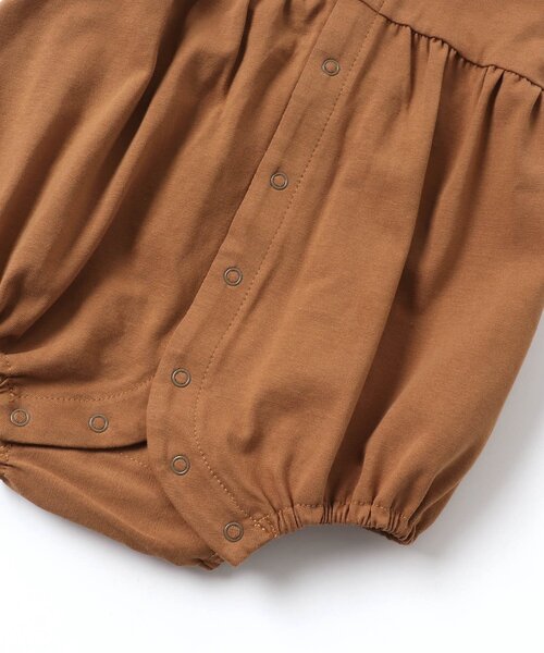 Ampersand（アンパサンド）の「【premier】つけ衿スタイSET前あきバルーンロンパス（ロンパース・キッズ・ブラウン/ピンク/アイボリー・60/70/80）」の14枚目の写真