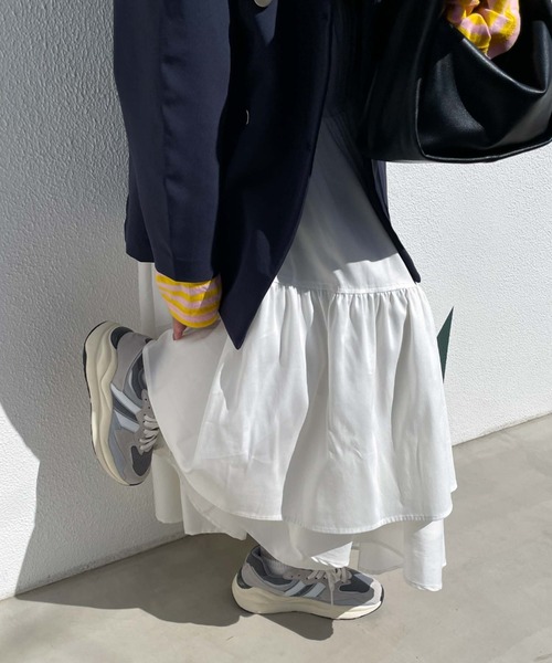 archives(アルシーヴ)の「【Limited item】ASYMMETRY TIERED SKIRT(スカート・レディース・オフホワイト/ブラック/グレイッシュベージュ/ブルー/オレンジ・MEDIUM)」の12枚目の写真