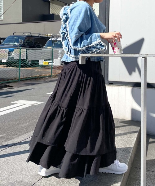 archives(アルシーヴ)の「【Limited item】ASYMMETRY TIERED SKIRT(スカート・レディース・オフホワイト/ブラック/グレイッシュベージュ/ブルー/オレンジ・MEDIUM)」の20枚目の写真