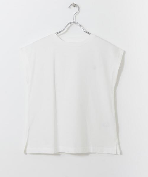 SENSE OF PLACE by URBAN RESEARCH(センスオブプレイスバイアーバンリサーチ)の「オーガニックコットンフレンチスリーブTシャツ(Tシャツ/カットソー・レディース・ライトベージュ/ホワイト系その他/オフホワイト/ベージュ/ブラック/ライトブルー・ONE)」の12枚目の写真