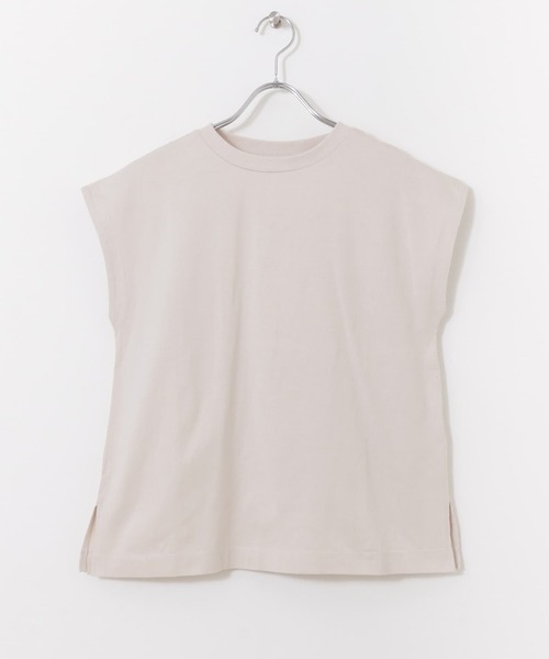 タグ付き　オーラリー　フレンチスリーブTシャツ　コットン　かぐれ別注　日本製 セール】オーガニックコットンフレンチスリーブTシャツ（Tシャツ
