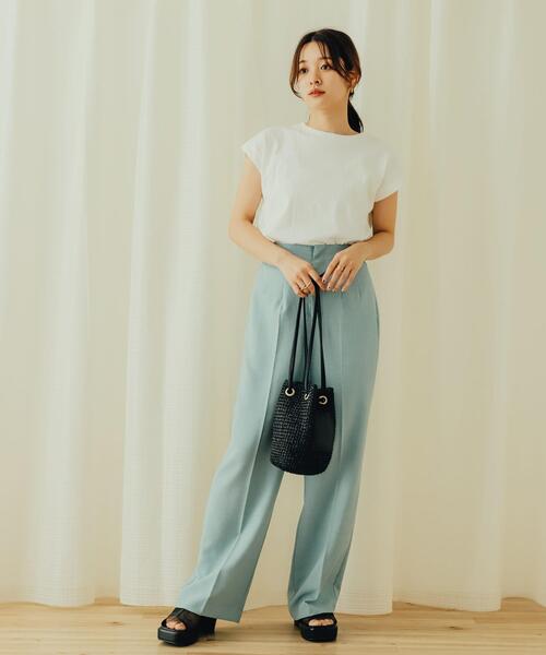 SENSE OF PLACE by URBAN RESEARCH(センスオブプレイスバイアーバンリサーチ)の「オーガニックコットンフレンチスリーブTシャツ(Tシャツ/カットソー・レディース・ライトベージュ/ホワイト系その他/オフホワイト/ベージュ/ブラック/ライトブルー・ONE)」の19枚目の写真