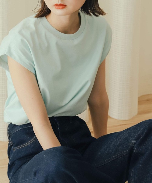 オーガニックコットンフレンチスリーブTシャツ セール】オーガニックコットンフレンチスリーブTシャツ（Tシャツ