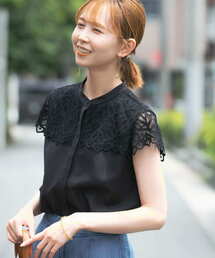 URBAN RESEARCH ROSSO WOMEN | 『一部WEB限定カラー』ウォッシャブルヨークレースブラウス(シャツ/ブラウス)
