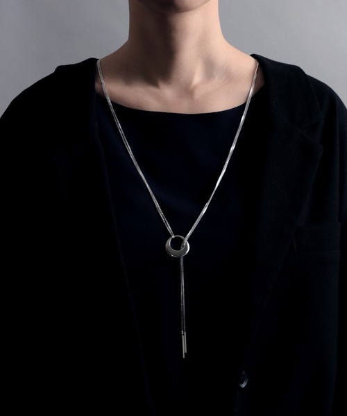 YArKA（ヤーカ）の「【YArKA/ヤーカ】double chain 2way necklace [luslep] /ダブルチェーン2wayネックレス（ネックレス・メンズ・シルバー・FREE）」の2枚目の写真