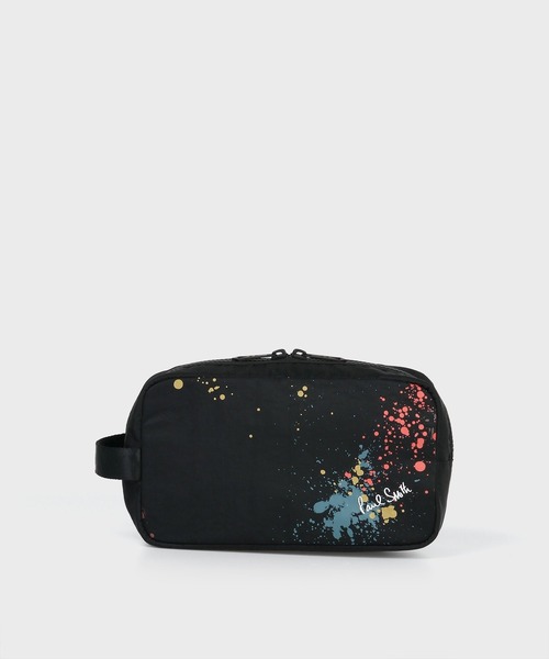 Paul Smith(ポールスミス)の「スプラッタープリント ウォッシュバッグ / 873926 N520S(クラッチバッグ・メンズ・ブラック・FREE)」の1枚目の写真