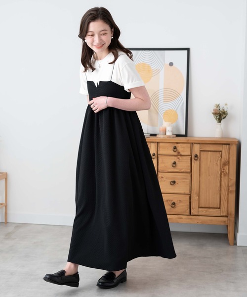 WEGO（ウィゴー）の「WEGO/バックリボンキャミワンピース（ワンピース・レディース・ブラック/ブラック系その他2・FREE）」の2枚目の写真