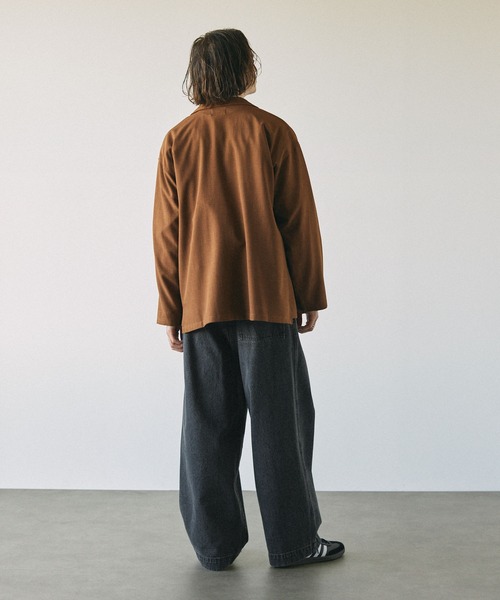 EMMA CLOTHES(エマクローズ)の「タックワイドワークスラックスデニムパンツ(デニムパンツ・メンズ・ブラック/ホワイト/ブルー/チャコール/グレー・S/M/L)」の18枚目の写真