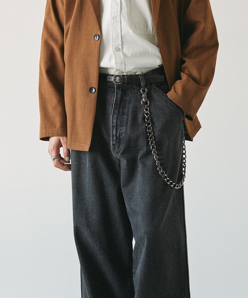 EMMA CLOTHES（エマクローズ）の「タックワイドワークスラックスデニム