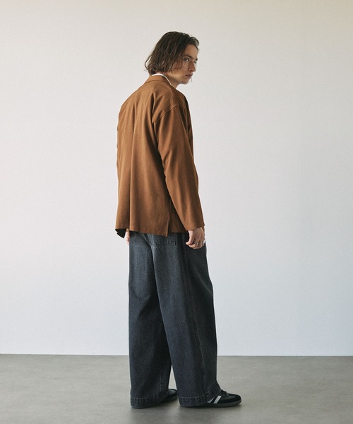 EMMA CLOTHES(エマクローズ)の「タックワイドワークスラックスデニムパンツ(デニムパンツ・メンズ・ブラック/ホワイト/ブルー/チャコール/グレー・S/M/L)」の17枚目の写真