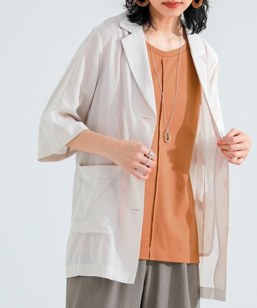 n'OrLABEL(ノアールレーベル)の「【機能素材】『フロントステッチタンクトップ』(タンクトップ・レディース・ブルーグリーン/パープル/チャコール/ブラック/イエロー系/オフホワイト/グレイッシュベージュ/オレンジ/カーキ・M/LL/L)」の10枚目の写真