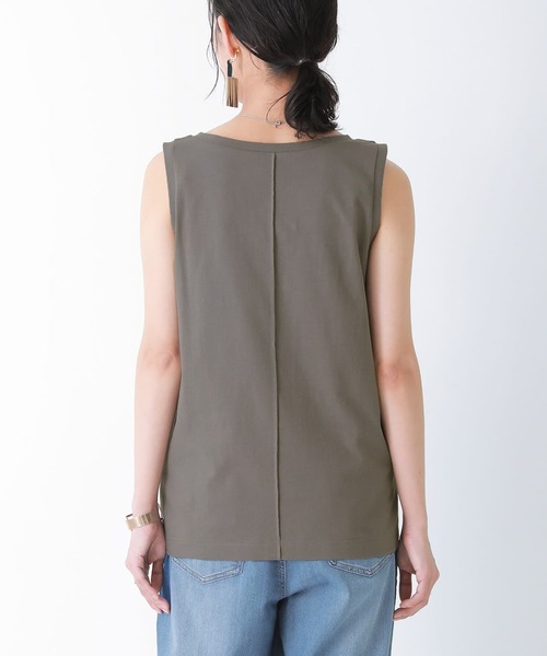 n'OrLABEL(ノアールレーベル)の「【機能素材】『フロントステッチタンクトップ』(タンクトップ・レディース・ブルーグリーン/パープル/チャコール/ブラック/イエロー系/オフホワイト/グレイッシュベージュ/オレンジ/カーキ・M/LL/L)」の20枚目の写真