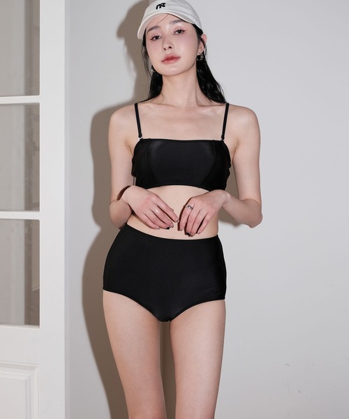 OSYAREVO(オシャレボ)の「水着 レディース 体型カバー ラッシュガード 紫外線カット率 99%以上 UPF50+ uvカット フィットネス 水陸両用 ヘンリーネック ビキニ セットアップ(水着・レディース・ベージュ/カーキオリーブ/セージグリーン/グレイッシュベージュ・MEDIUM/LARGE/X-LARGE)」の16枚目の写真