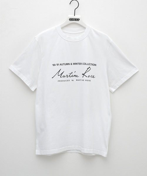 MARTINE ROSE（マーティンローズ）の「【MARTINEROSE / マーティンローズ】CLASSIC SS T-SH CORE LOGO（Tシャツ/カットソー・メンズ・ブラック/ホワイト・MEDIUM/SMALL）」の2枚目の写真