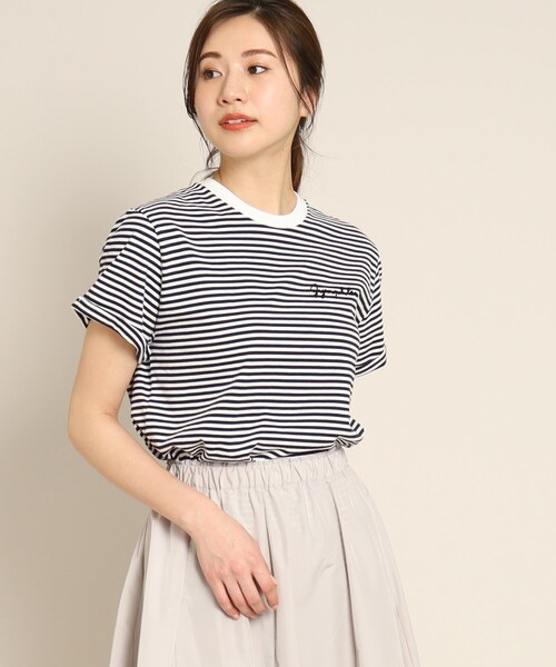 GYMPHLEX(ジムフレックス)の「Gymphlex(ジムフレックス) ロゴ刺繍Tシャツ(Tシャツ/カットソー・レディース・ホワイト/ベージュ/オレンジ/チャコールグレー/ホワイト系5/ブラック/グレー系2・01/02/03)」の10枚目の写真