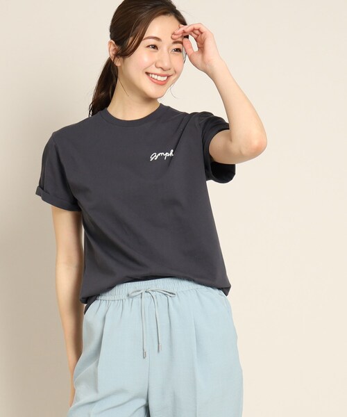 GYMPHLEX(ジムフレックス)の「Gymphlex(ジムフレックス) ロゴ刺繍Tシャツ(Tシャツ/カットソー・レディース・ホワイト/ベージュ/オレンジ/チャコールグレー/ホワイト系5/ブラック/グレー系2・01/02/03)」の16枚目の写真