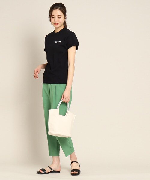 GYMPHLEX(ジムフレックス)の「Gymphlex(ジムフレックス) ロゴ刺繍Tシャツ(Tシャツ/カットソー・レディース・ホワイト/ベージュ/オレンジ/チャコールグレー/ホワイト系5/ブラック/グレー系2・01/02/03)」の18枚目の写真
