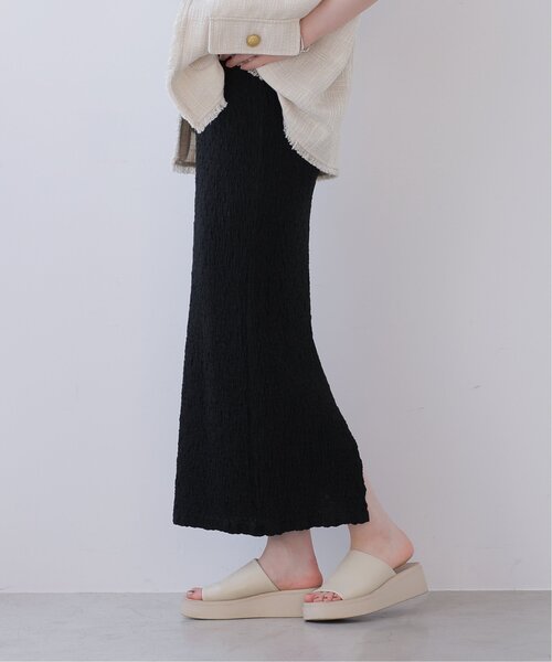 frames RAY CASSIN（フレームスレイカズン）の「スモッキングジャガードタイトスカート（スカート・レディース・ライトカーキ/オフホワイト/ブラック/サックスブルー・FREE）」の7枚目の写真