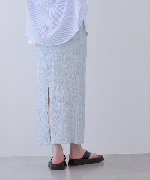 frames RAY CASSIN（フレームスレイカズン）の「スモッキングジャガードタイトスカート（スカート・レディース・ライトカーキ/オフホワイト/ブラック/サックスブルー・FREE）」の21枚目の写真