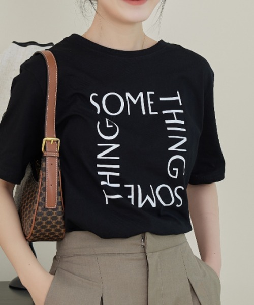 solleim(ソルレム)の「SOMETHING ロゴT(Tシャツ/カットソー・レディース・ブラック/オフホワイト・M)」の13枚目の写真